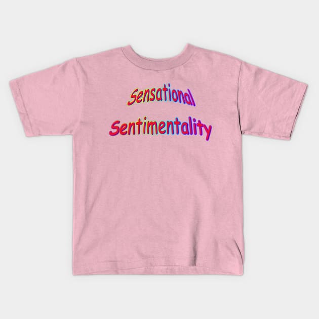 Sensational Sentimentality Neon Retro Rainbow Kids T-Shirt by Creative Creation